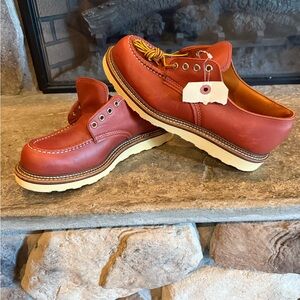 Red Wing Shoes Red and Cream Boat Shoes with Moccasin Design